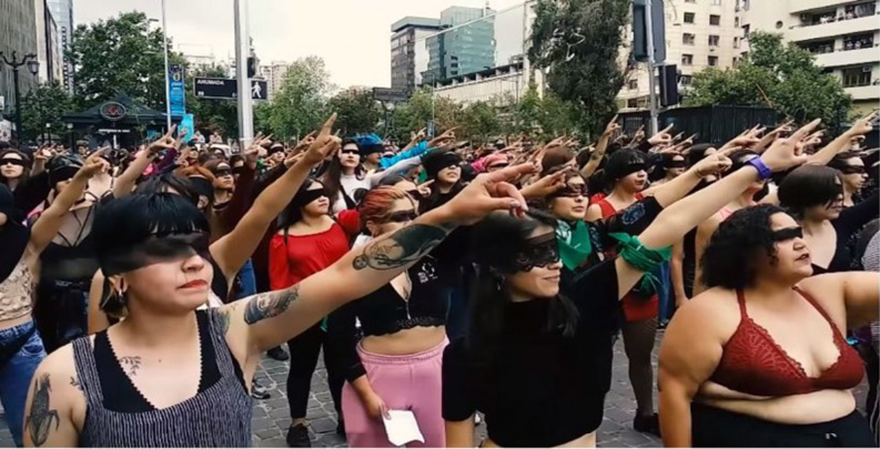 <p>Performance de Las Tesis en Santiago de Chile con motivo del Día Internacional contra la Violencia de Género el 25 de noviembre de 2019.</p>